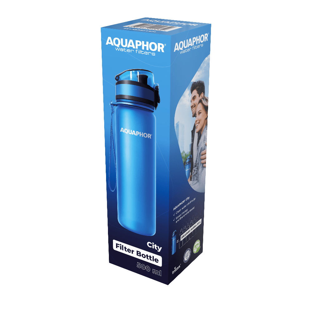 בקבוק עם מסנן פנימי Aquaphor City לשתיית מים נקיים