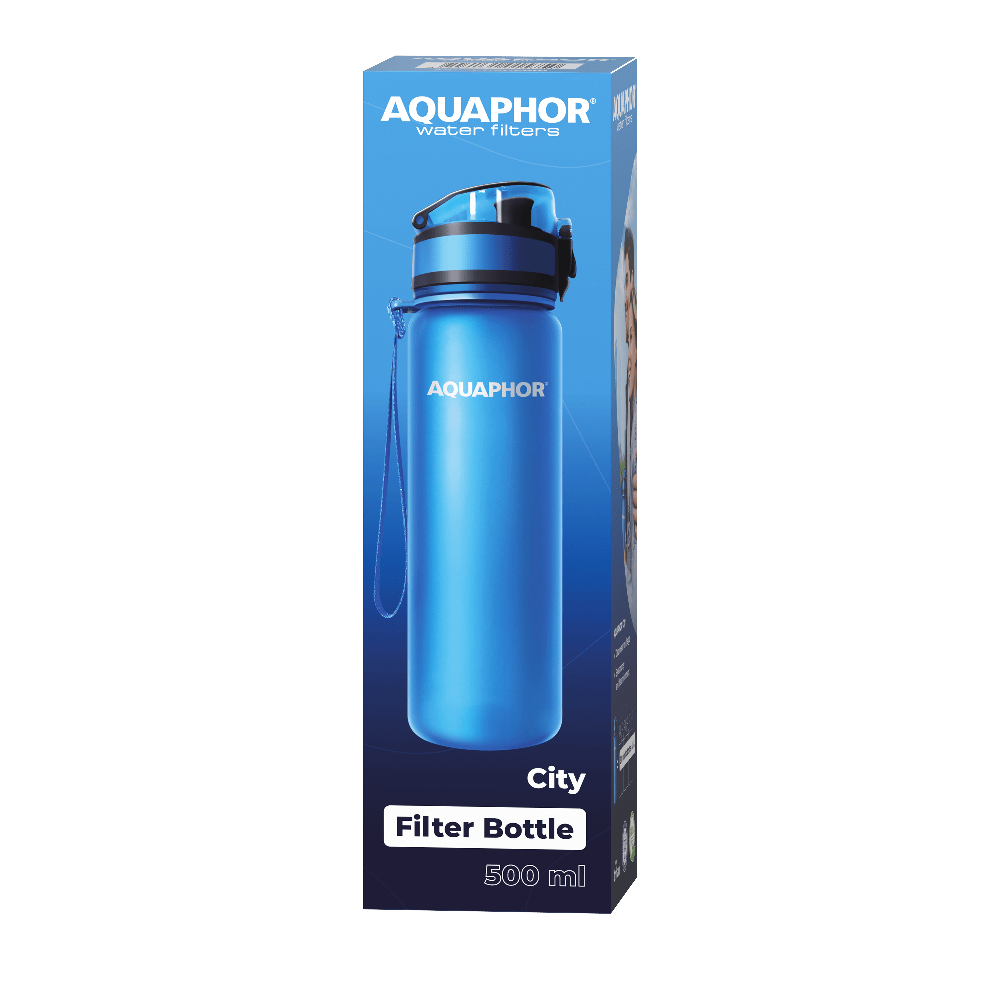בקבוק עם מסנן פנימי Aquaphor City לשתיית מים נקיים