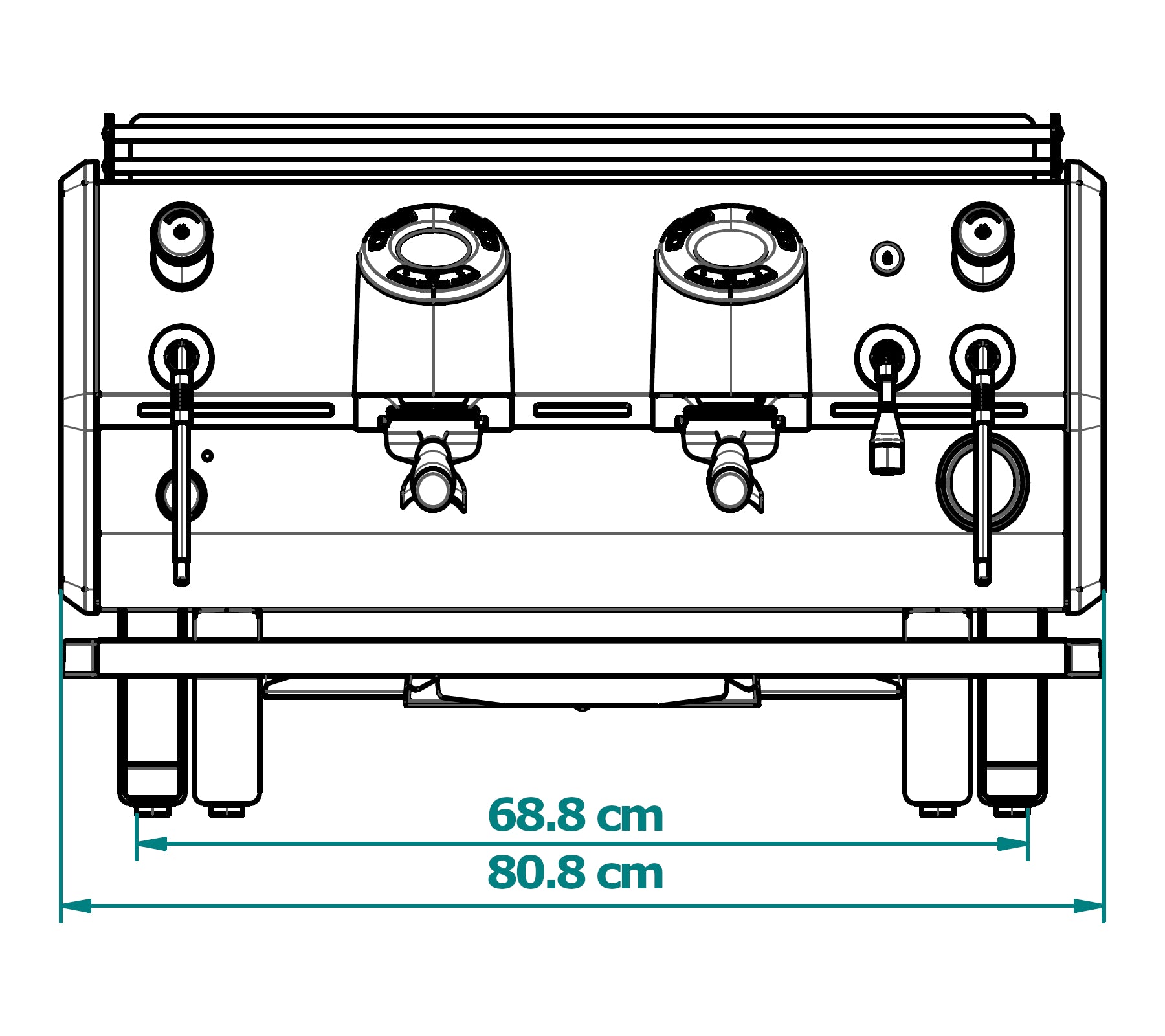 מכונת אספרסו החדישה D8 עם שני ראשים. SanRemo D8