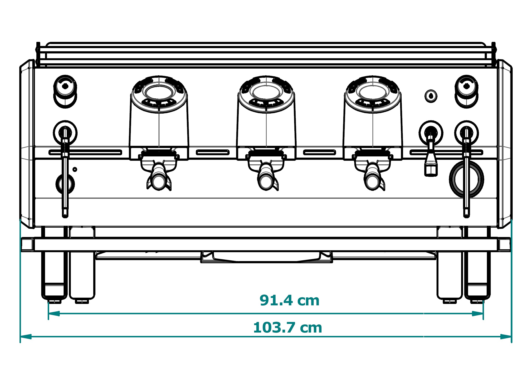מכונת אספרסו החדישה D8 עם שלושה ראשים. SanRemo D8
