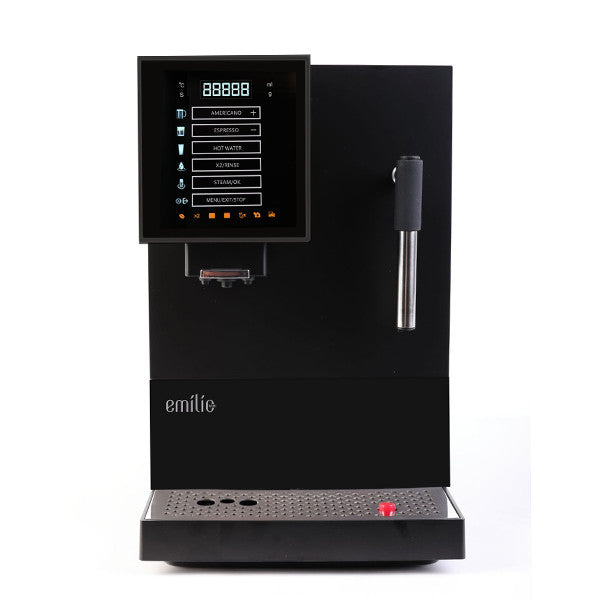מכונת אספרסו טוחנת קומפקטית עם מקציף של אמיליו - EMILIO Milk Mini
