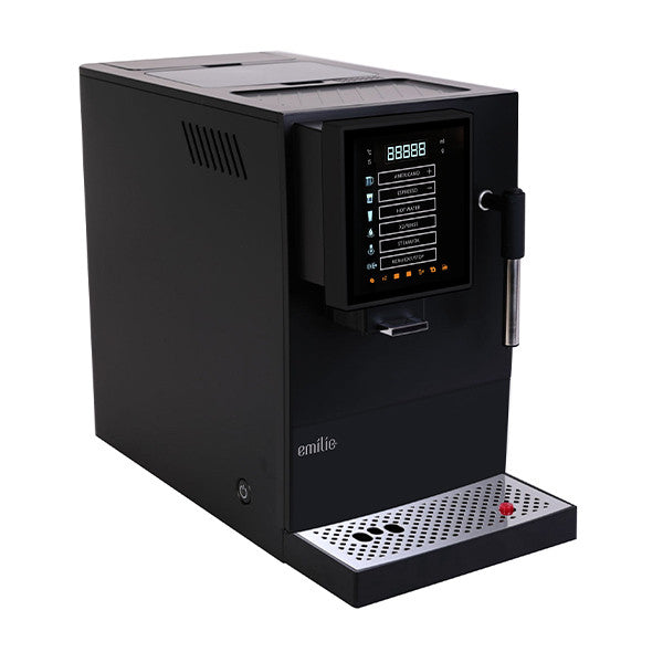 מכונת אספרסו טוחנת קומפקטית עם מקציף של אמיליו - EMILIO Milk Mini