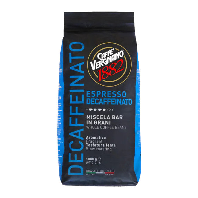 1 ק"ג פולי קפה נטול קפאין Vergnano 1882 Espresso Decaffeinato