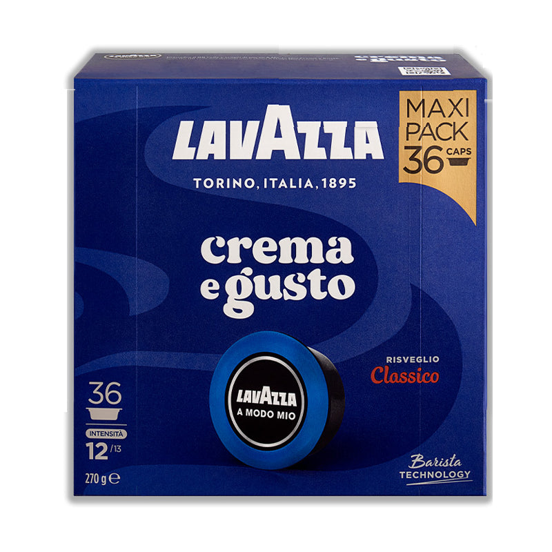 36 קפסולות Crema E Gusto Classico של Lavazza Amodo-Mio מקוריות