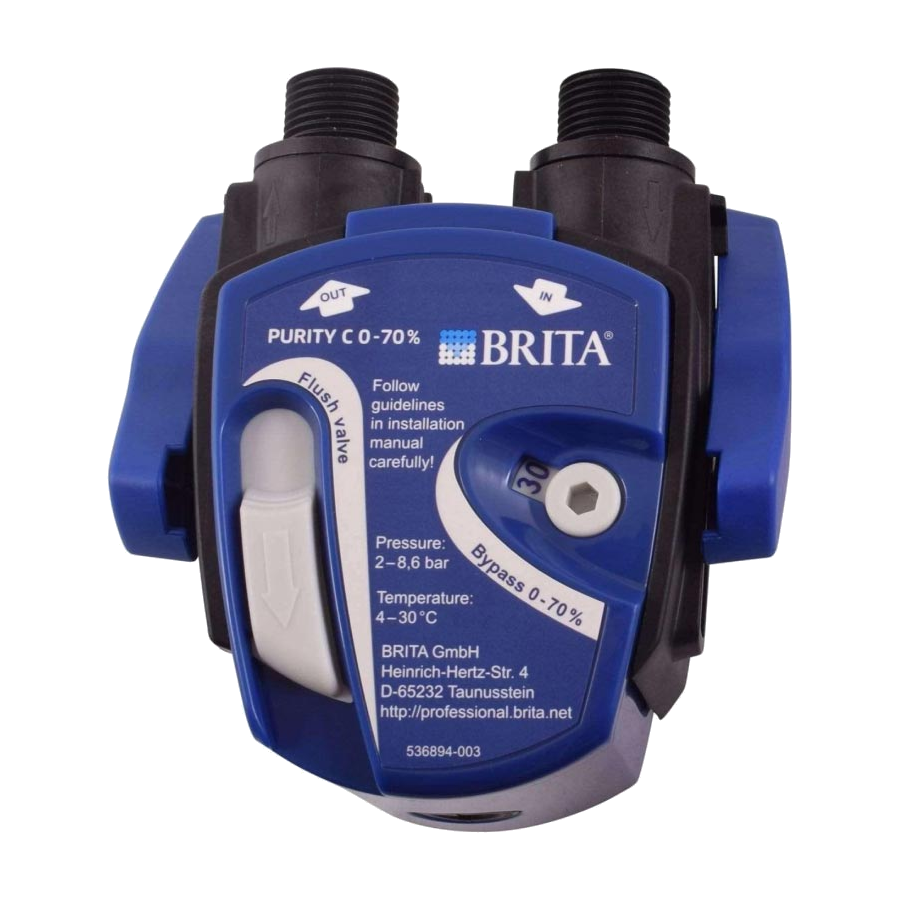 ראש חיבור למערכת ריכוך מים Brita מעקף משתנה 0-70%