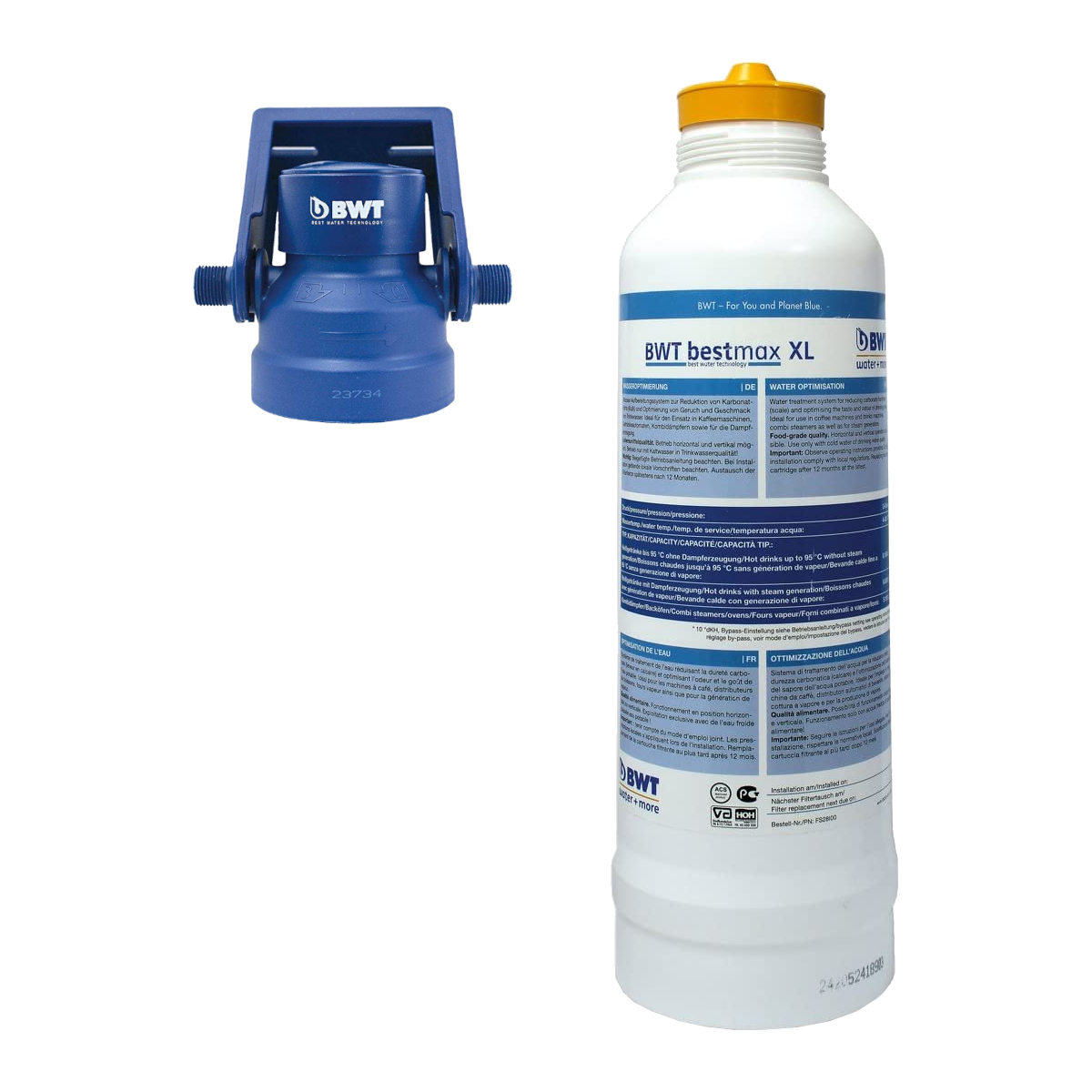 Фильтр для смягчения воды Bestmax XL включает в себя соединительную головку.