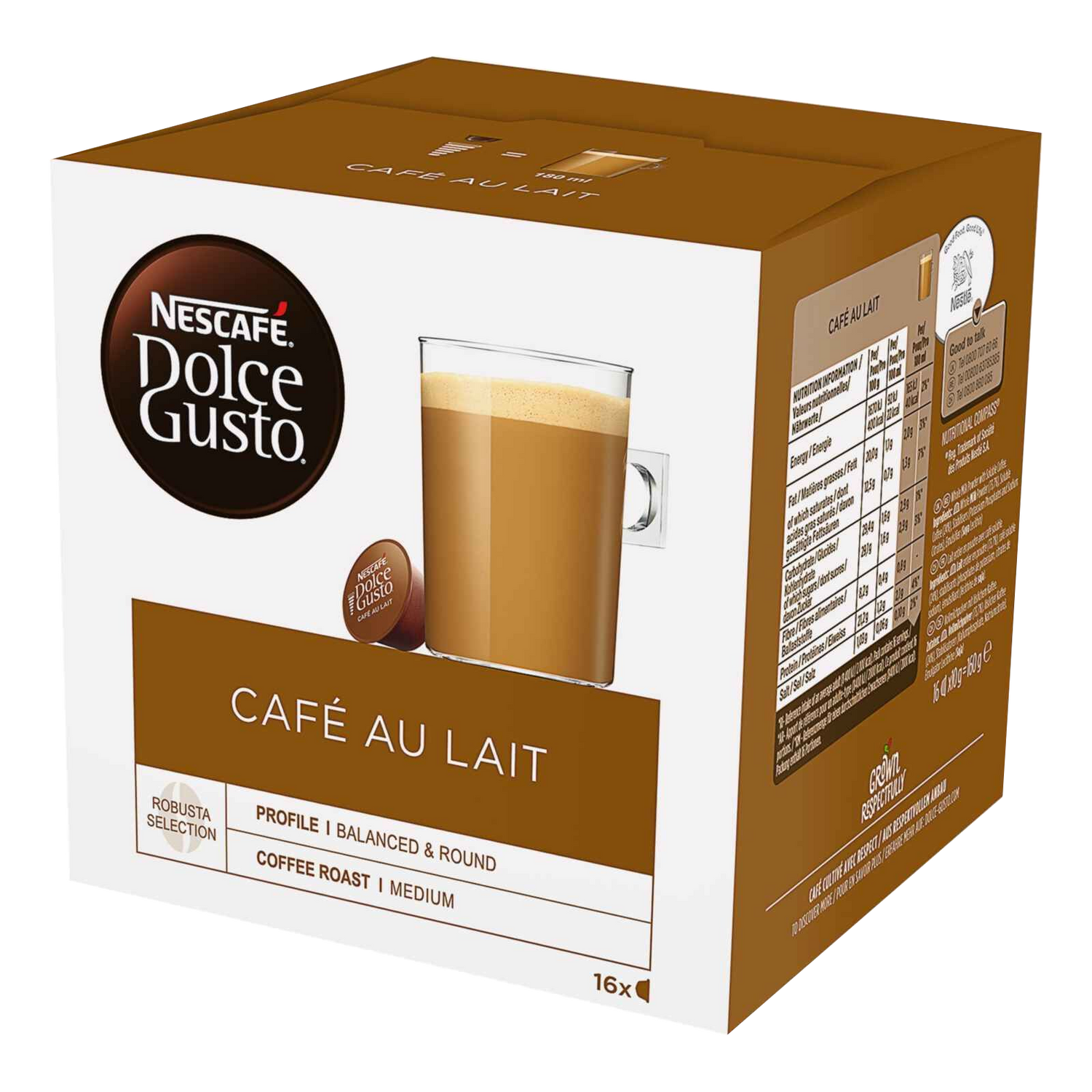16 кофе или капсул Nescafe Dolce Gusto