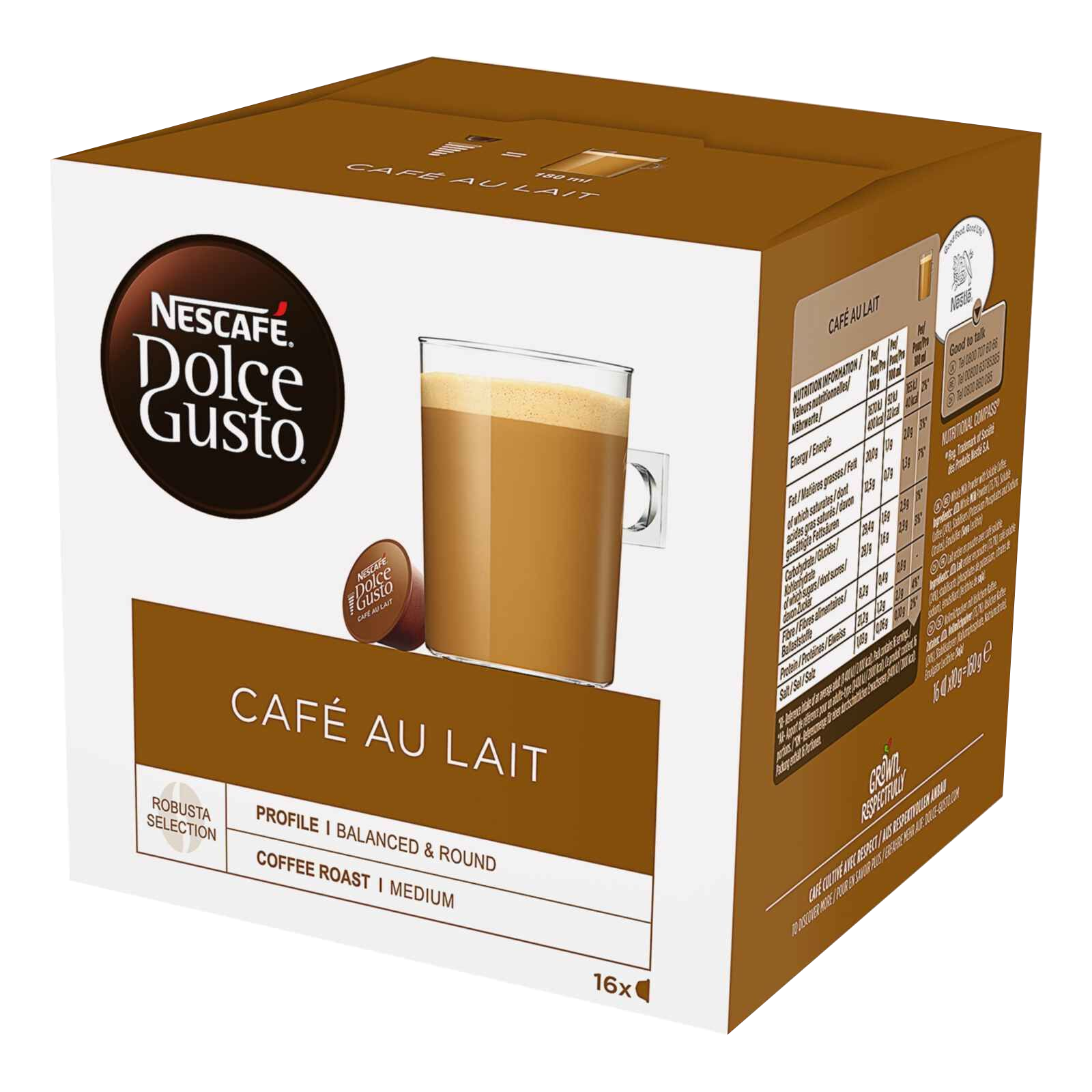 16 кофе или капсул Nescafe Dolce Gusto