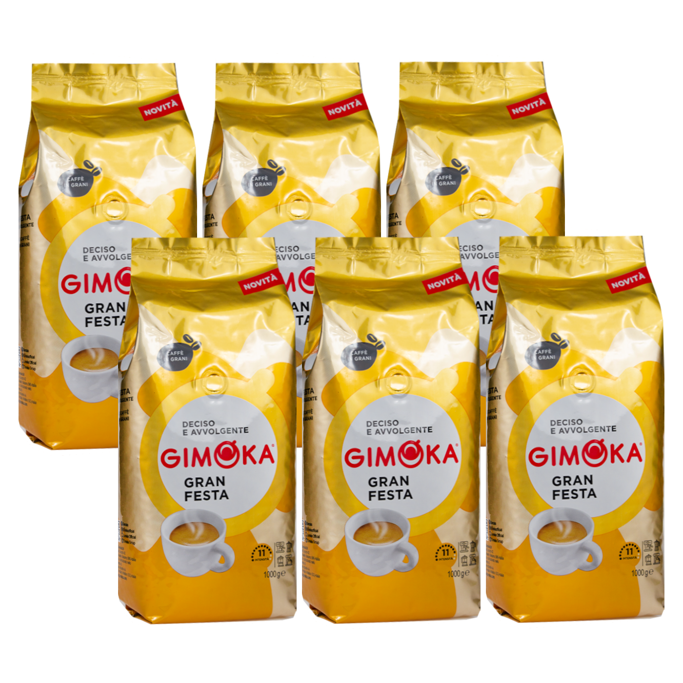 6 ק"ג פולי קפה Gimoka Gran Festa