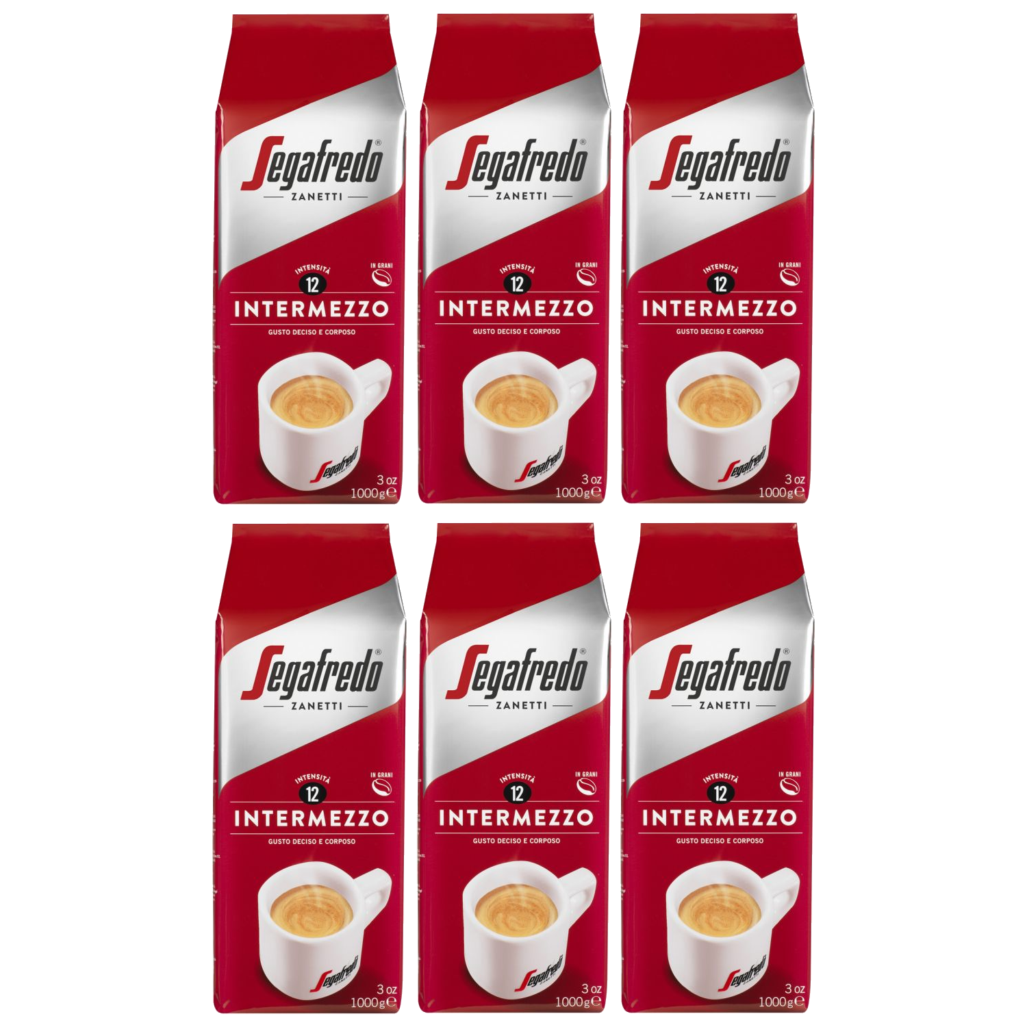 6 ק"ג פולי קפה סגפרדו אינטרמצו Segafredo Intermezzo