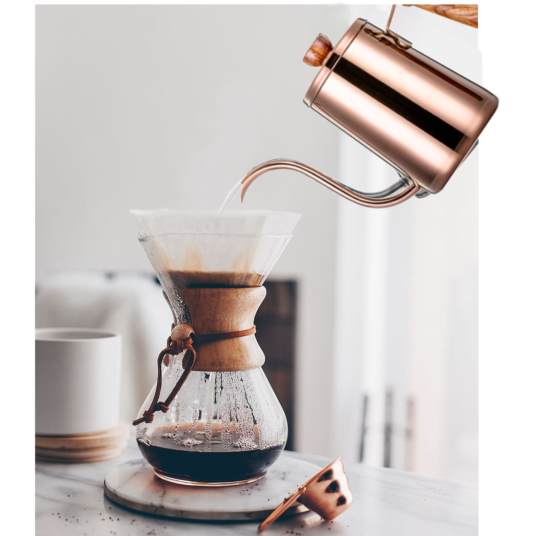 קנקן למזיגה מעל 600 מ"ל - Pour Over עם זרבובית ארוכה