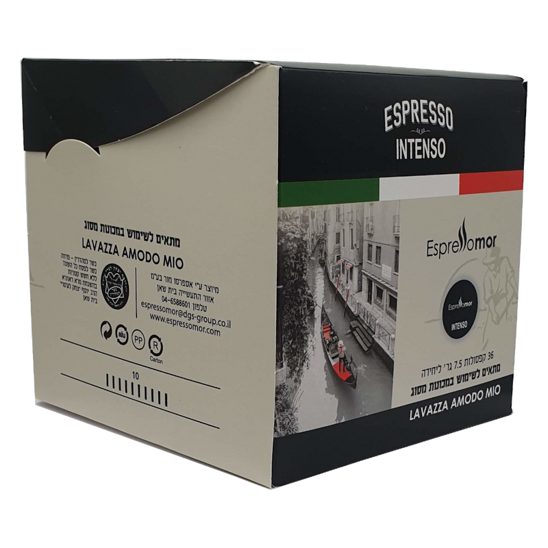 36 קפסולות Intenso של EspressoMor תואמות Lavazza Amodo Mio