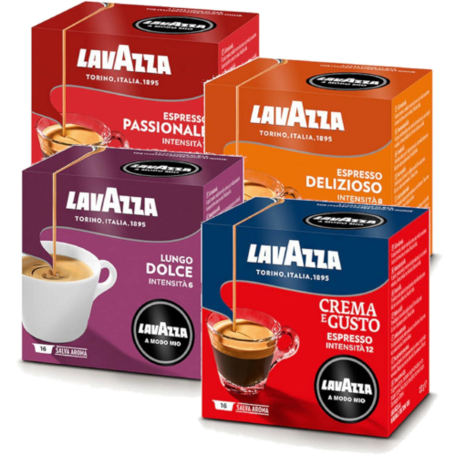 16 קפסולות INTENSO של Lavazza Amodo-Mio מקוריות