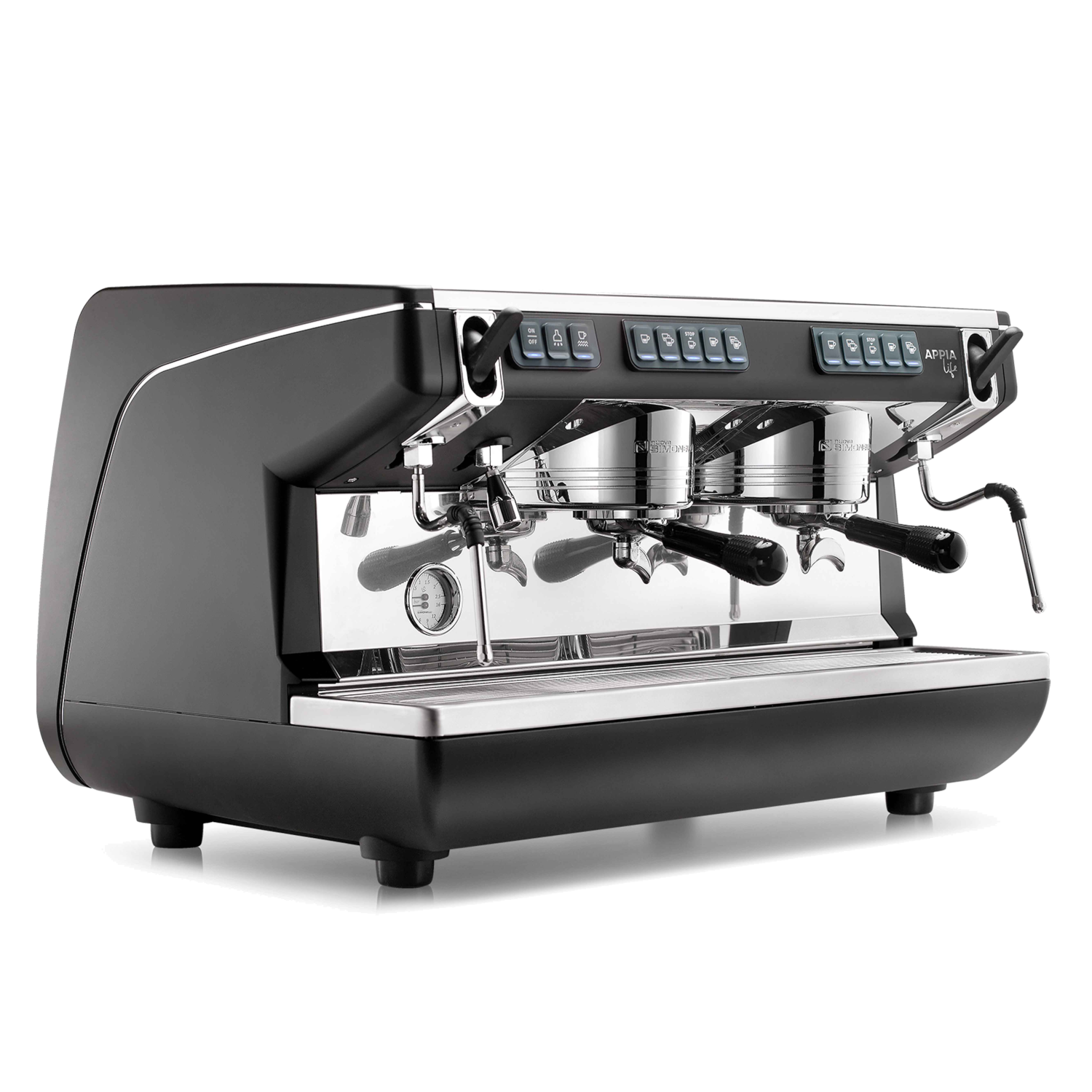מכונת אספרסו לבית קפה 2 ראשים שחורה - Nuova Simonelli Appia Life 2G