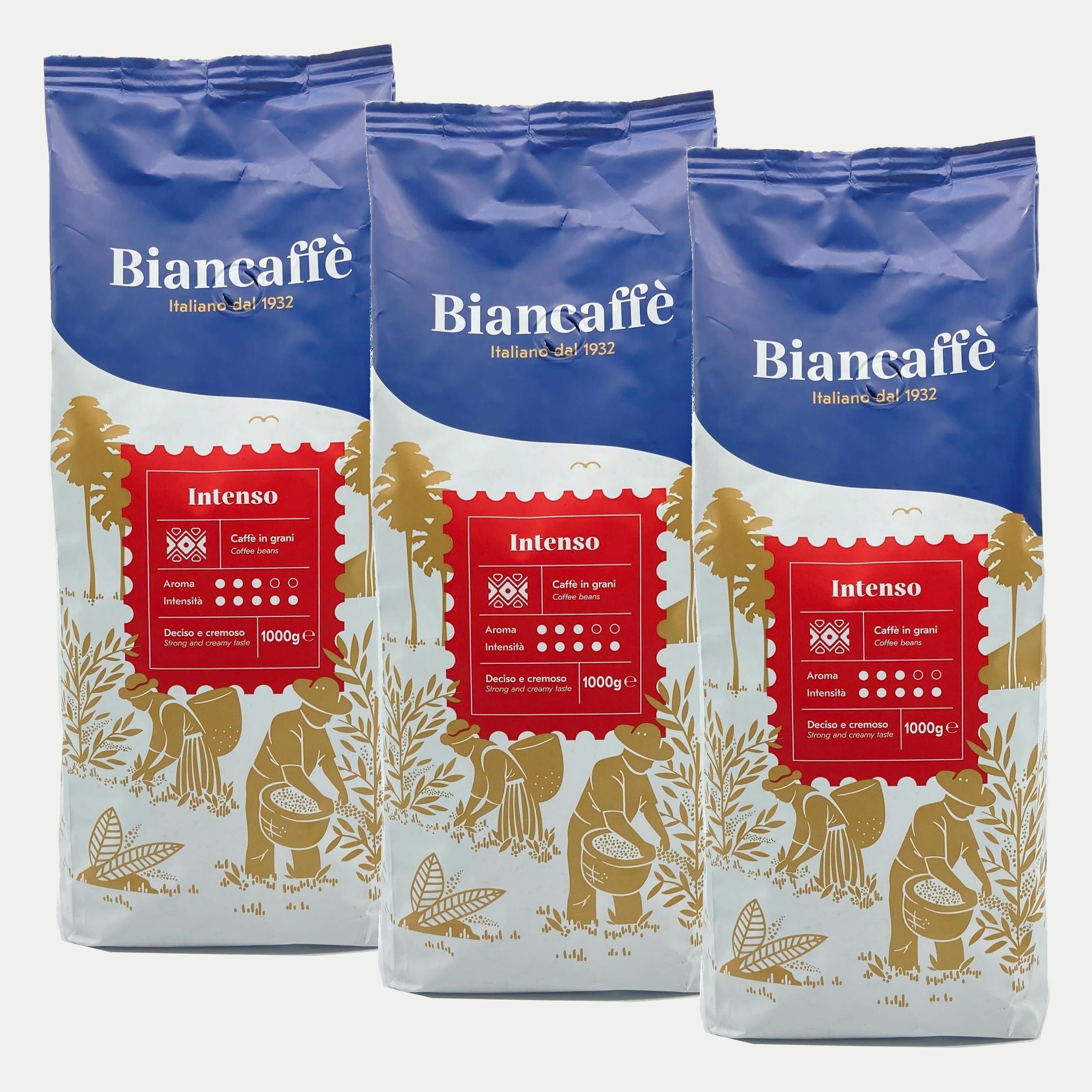 3 ק"ג פולי קפה ביאנקפה אינטנסו Biancaffe Intenso