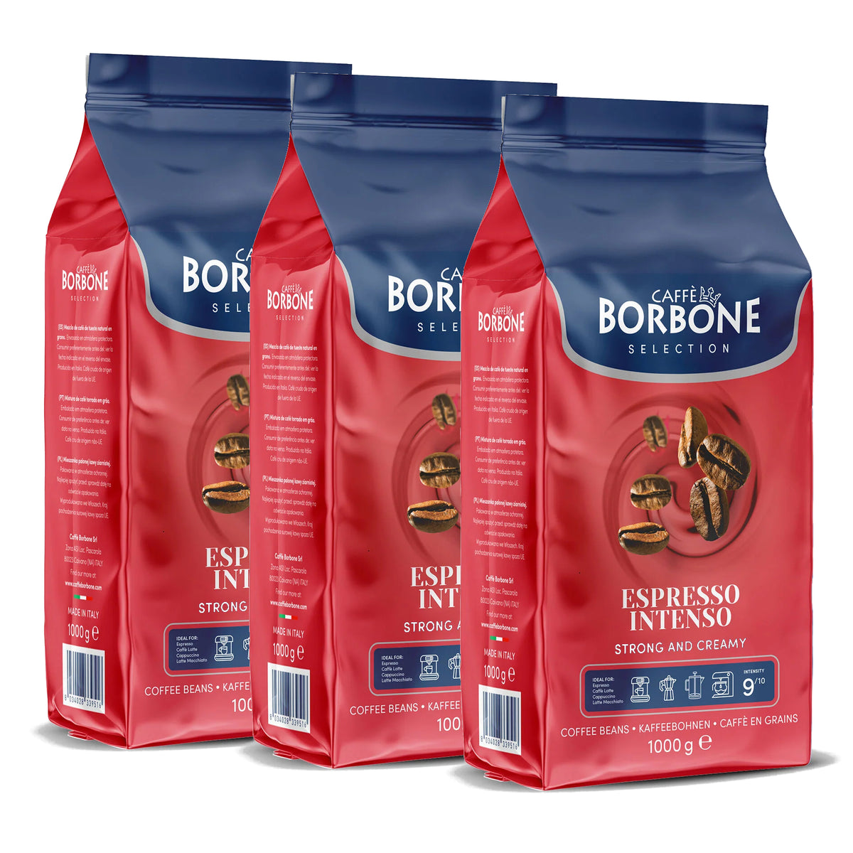 3 ק"ג פולי קפה אינטנסו Caffe Borbone Espresso Intenso