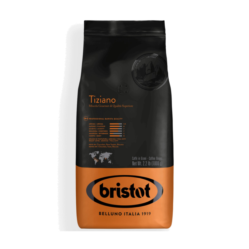 1 ק&quot;ג קפה בריסטוט טיציאנו Bristot Tiziano beans