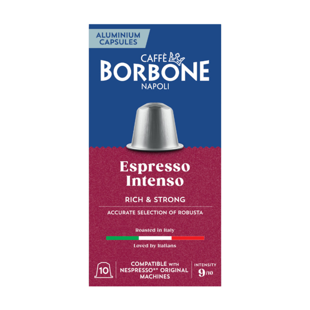 10 קפסולות Espresso Intenso של בורבון תואם נספרסו