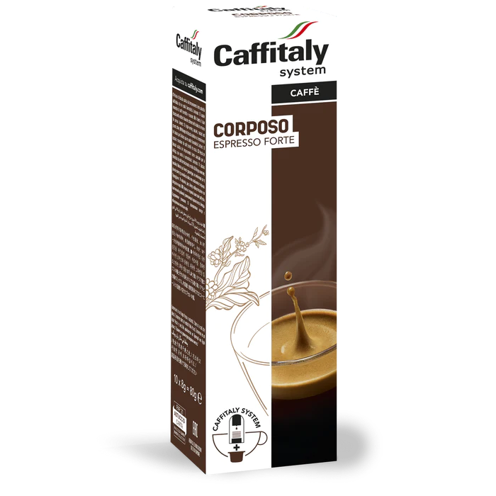 10 קפסולות קורפוסו תואם קפיטלי Caffitaly CORPOSO CAFFÈ