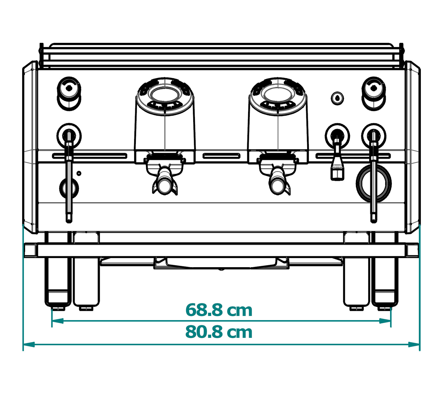 מכונת אספרסו החדישה D8 עם שני ראשים. SanRemo D8