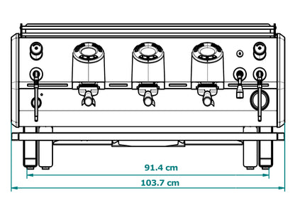מכונת אספרסו החדישה D8 עם שלושה ראשים. SanRemo D8