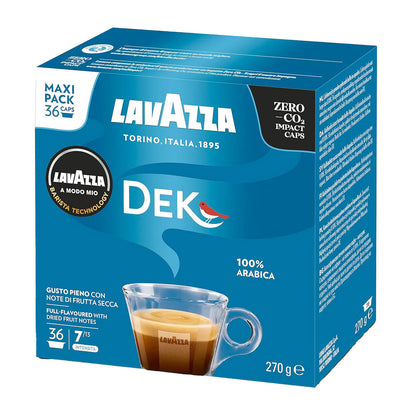 36 קפסולות נטול קפאין Lavazza Amodo-Mio DEK  מקוריות