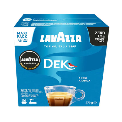 36 קפסולות נטול קפאין Lavazza Amodo-Mio DEK  מקוריות