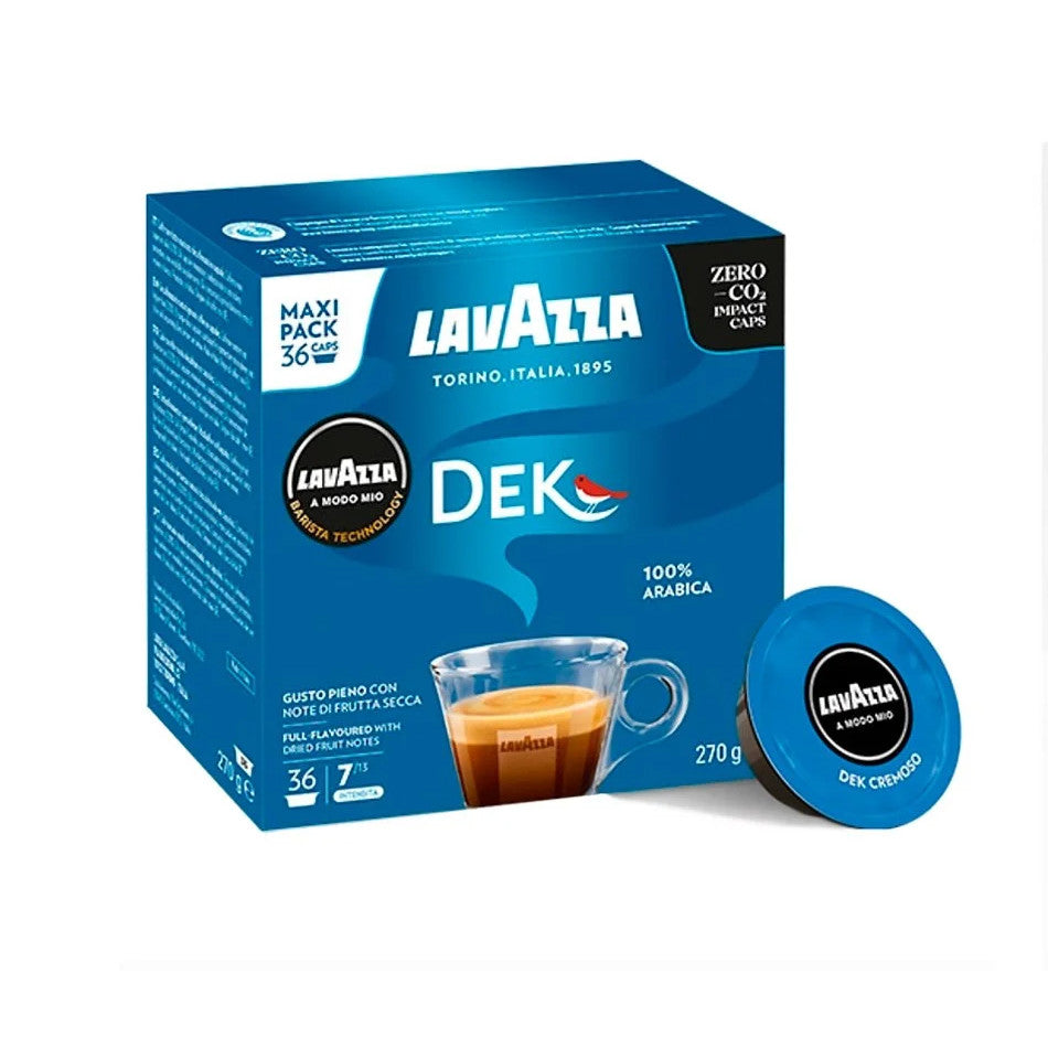 36 קפסולות נטול קפאין Lavazza Amodo-Mio DEK  מקוריות