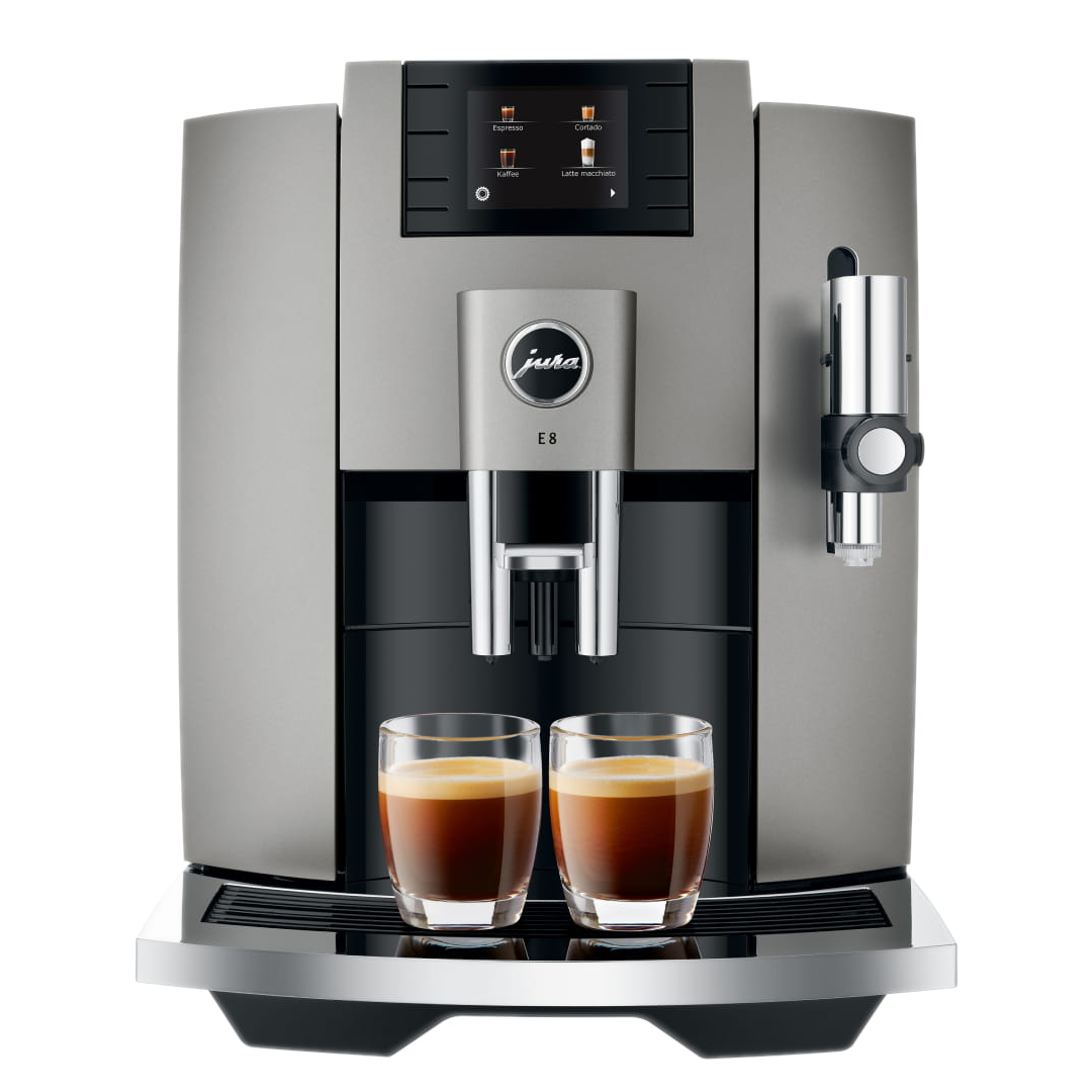 מכונת אספרסו Jura E8 Dark Inox נירוסטה כהה דור 3