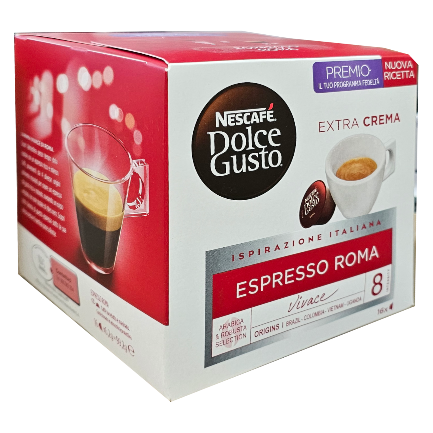 16 קפסולות אספרסו רומא של Nescafe דולצ&
