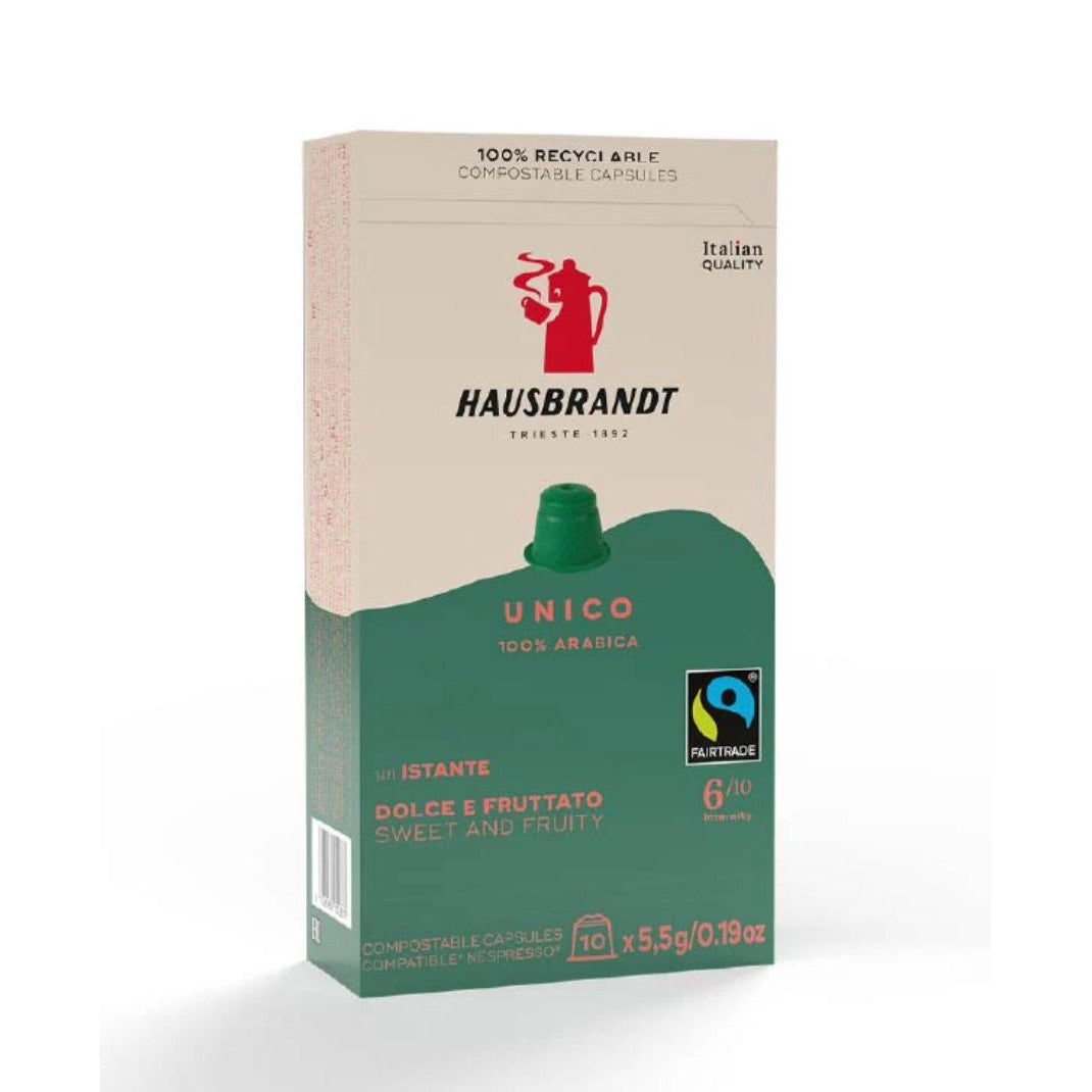 10 алюминиевых капсул HAUSBRANDT GOURMET, совместимых с Nespresso