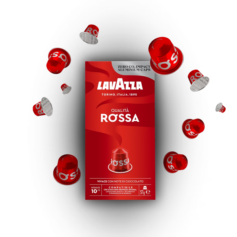 10 קפסולות Lavazza ROSSA תואמות נספרסו