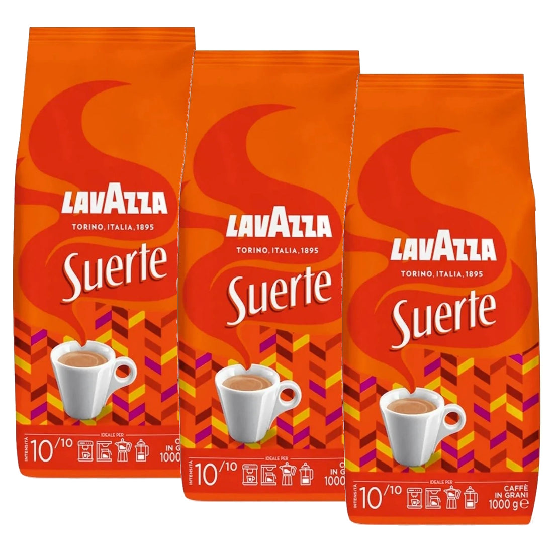 3 ק"ג פולי קפה Lavazza Suerte Prezzo Amico
