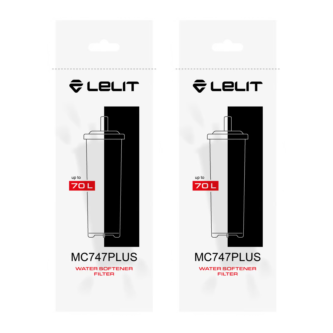 זוג פילטרים רזין 70 ליטר למיכל מים של ללית - LELIT MC747PLUS