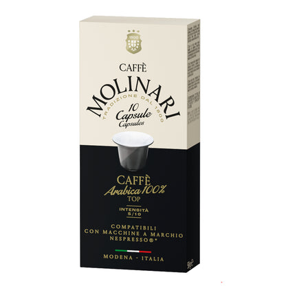 10 капсул Molinari CAFFE DOLCE, совместимых с Nespresso