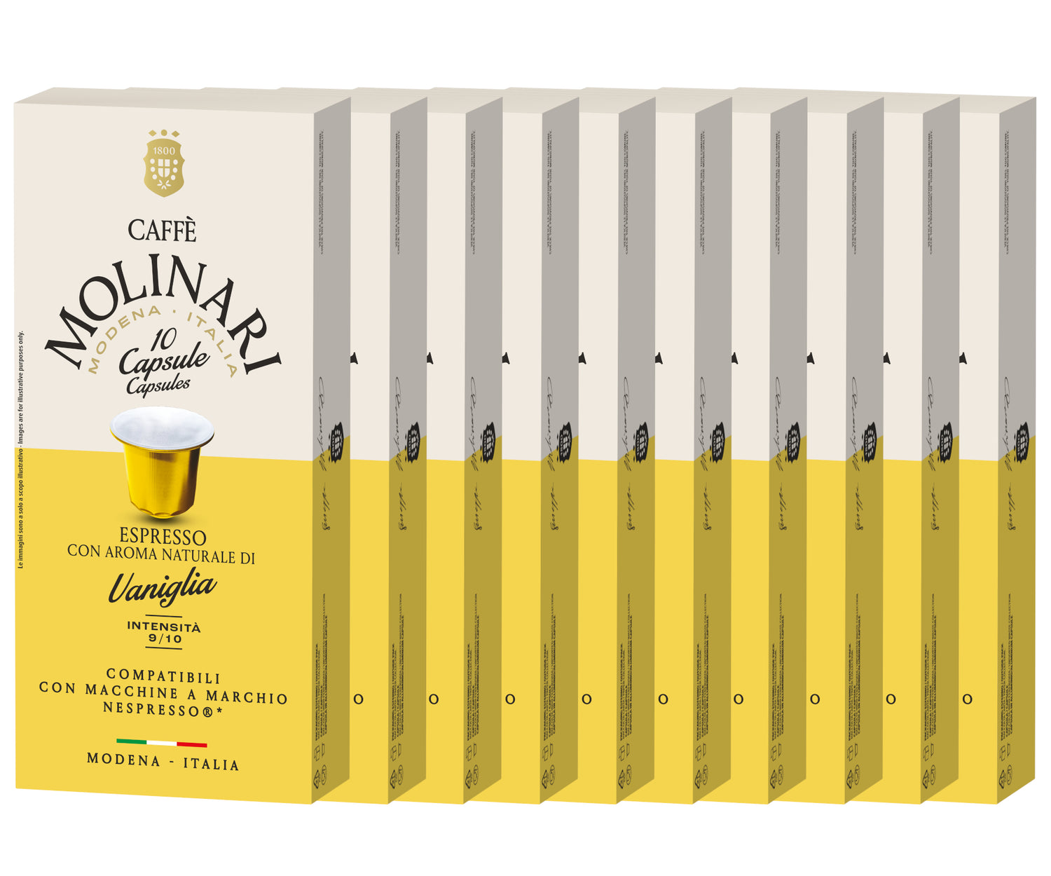 10 капсул Molinari CAFFE DOLCE, совместимых с Nespresso