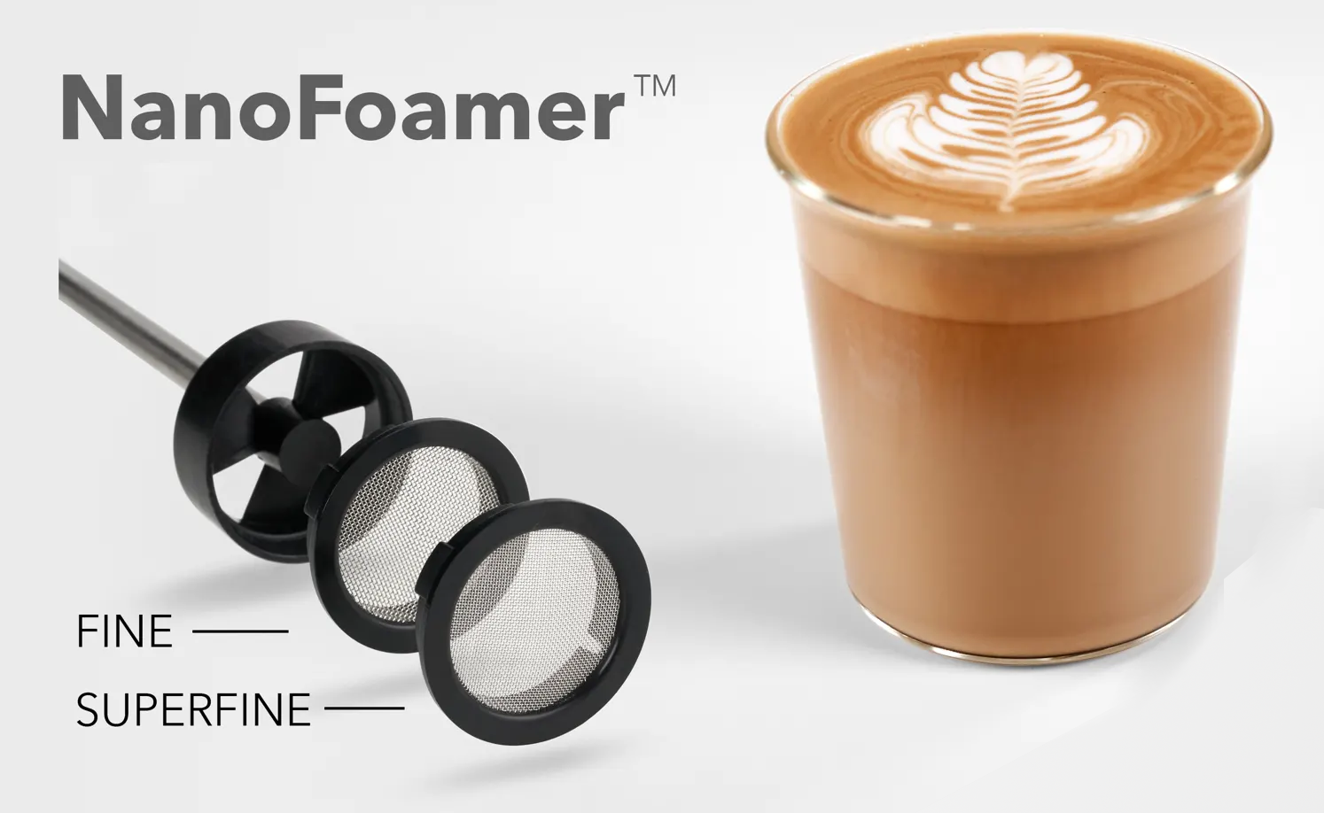 מקציף החלב (יש גם צבע לבן) NanoFoamer Lithium עם סוללות נטענות