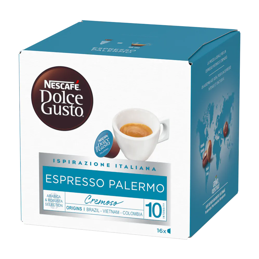 16 קפסולות פלרמו של Nescafe דולצ&