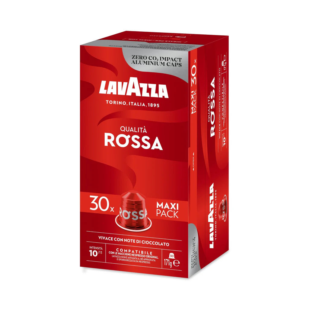 מארז של 30 קפסולות Lavazza ROSSA תואמות נספרסו