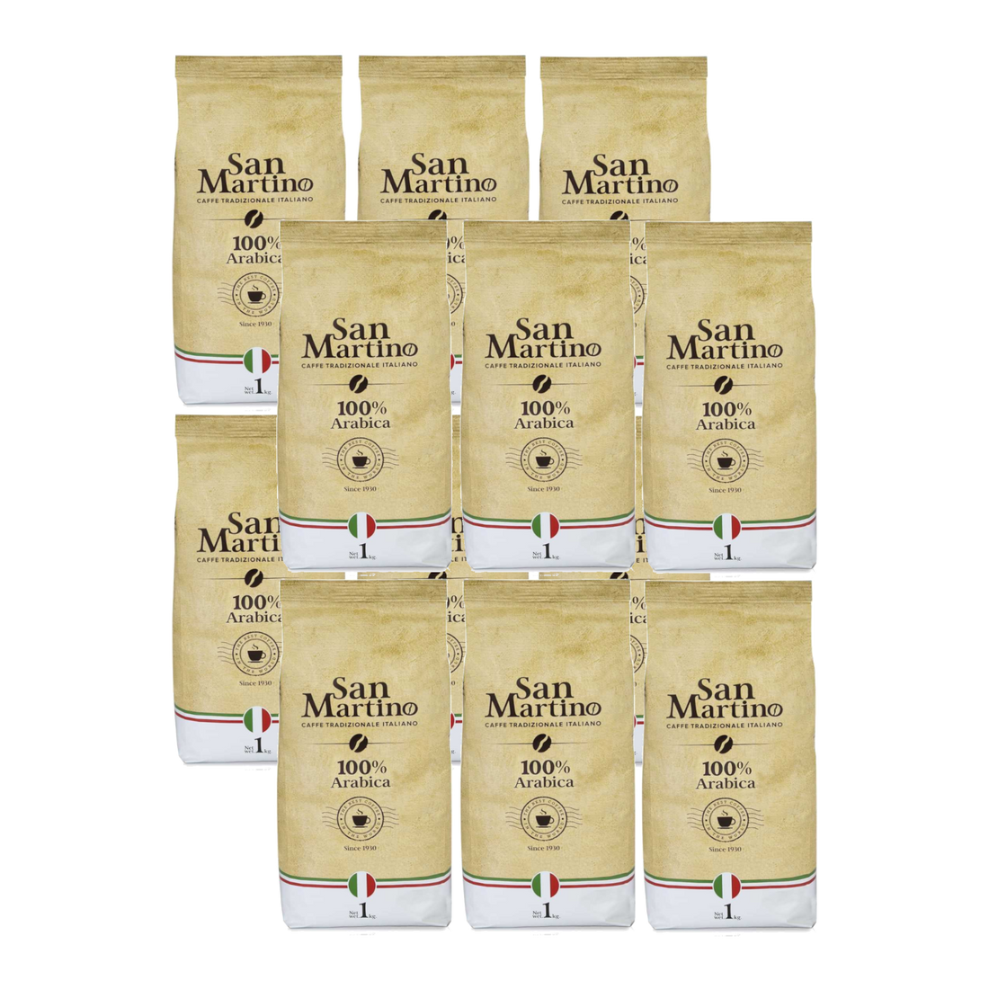 12 ק"ג פולי קפה ערביקה סאן מרטינו 100% ערביקה San Martino