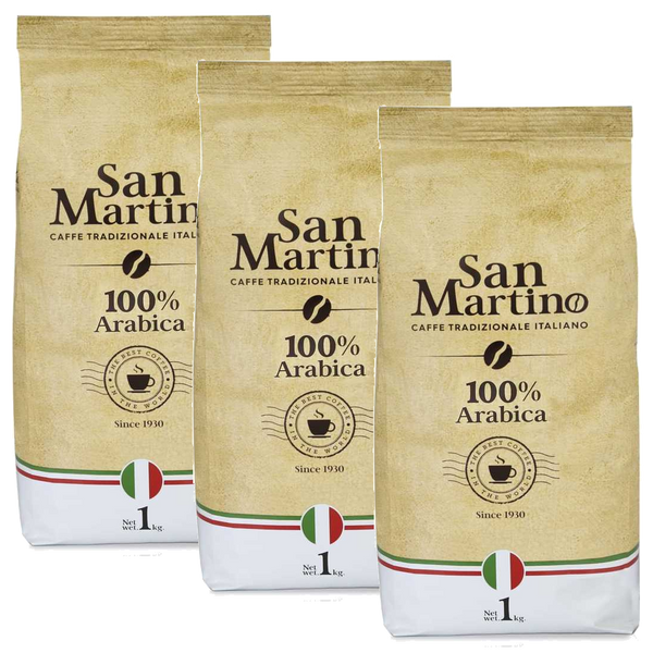 3 ק"ג פולי קפה ערביקה סאן מרטינו 100% ערביקה San Martino