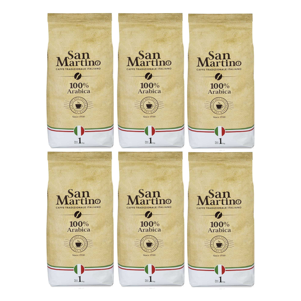 6 ק"ג פולי קפה ערביקה סאן מרטינו 100% ערביקה San Martino