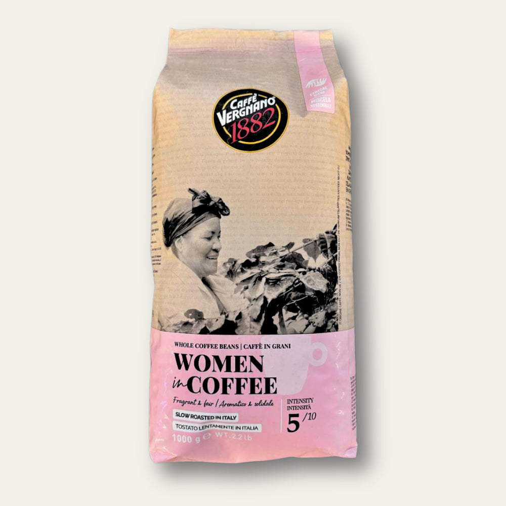 1 ק"ג פולי קפה ורניאנו נשים בקפה  Vergnano 1882 Women in Coffee