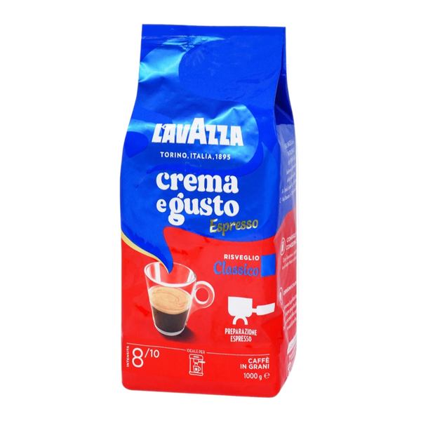 1 ק"ג פולי קפה בקליה כהה Lavazza Crema E Gusto Classico