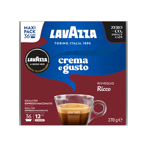 36 קפסולות Crema E Gusto Ricco של Lavazza Amodo-Mio מקוריות