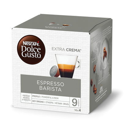 16 קפסולות אספרסו בריסטה של Nescafe דולצ&