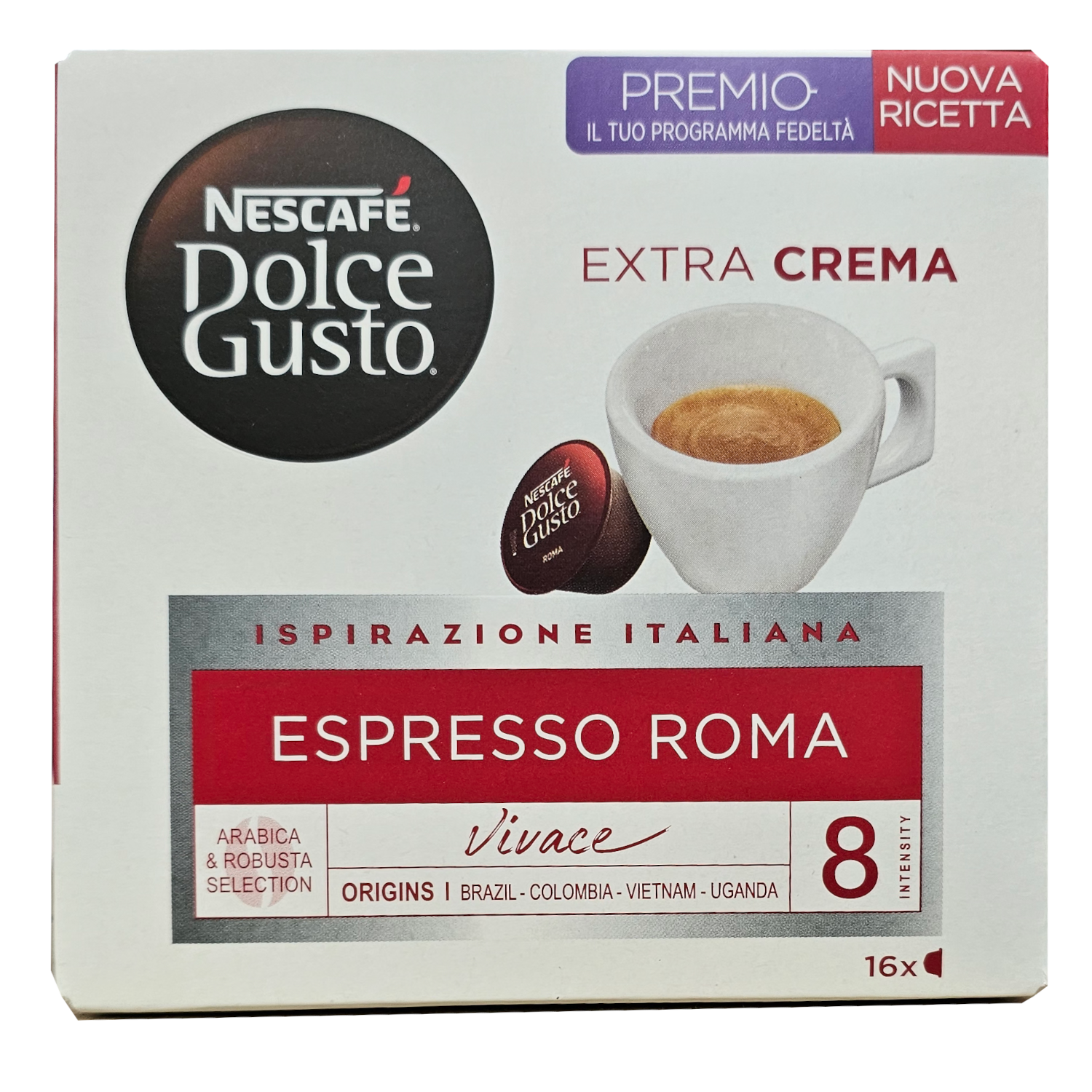 16 קפסולות אספרסו רומא של Nescafe דולצ&