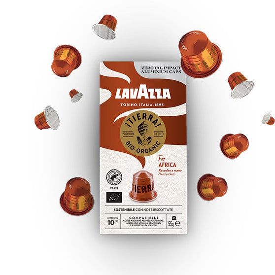 10 קפסולות Lavazza Tierra for Africa תואמות נספרסו