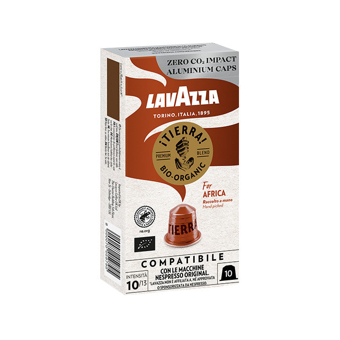 10 קפסולות Lavazza Tierra for Africa תואמות נספרסו