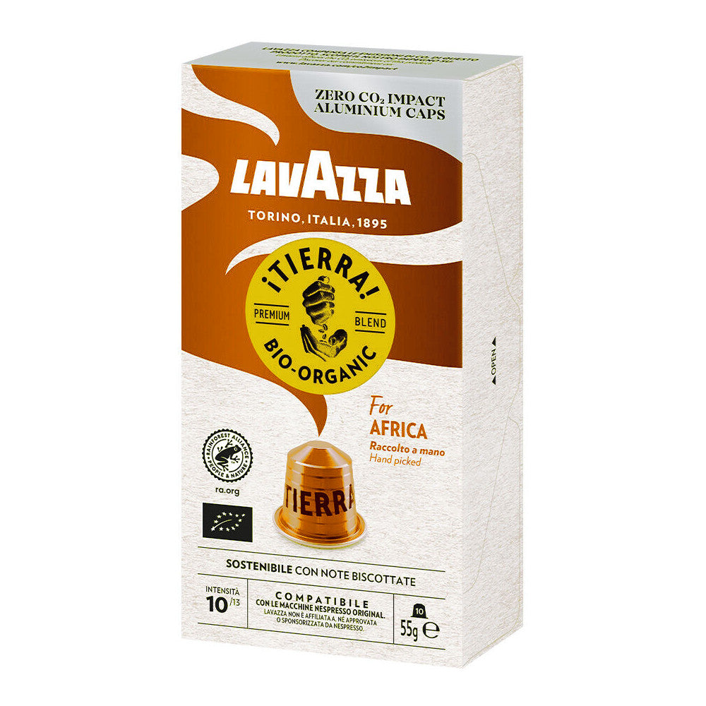 10 קפסולות Lavazza Tierra for Africa תואמות נספרסו